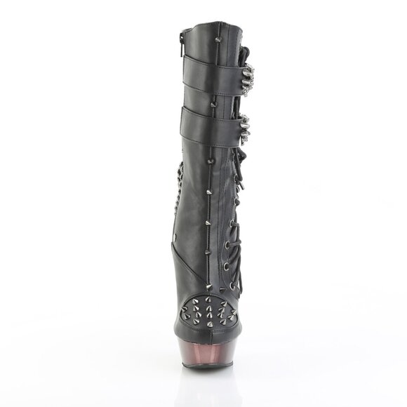 Platform Goth Skeleton Moto Boots - Picture 3 of 5